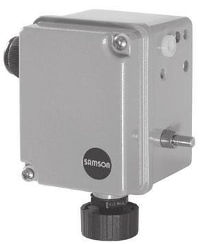 Type 4746 Electric or Pneumatic Limit Switch Application Limit switches with inductive, electric or pneumatic contacts for attachment to pneumatic or electric control valves, to Type 4763