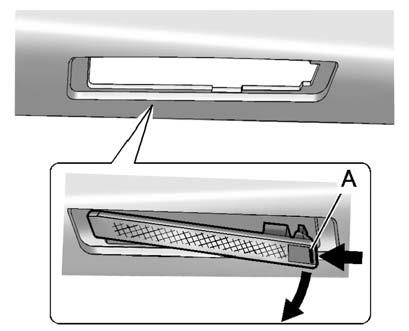 License Plate Lamp To replace one of these bulbs: 2. Pull the lamp assembly down to remove. A. Back-up Lamp B. Taillamp C. Stop/Turn Signal Lamp D.