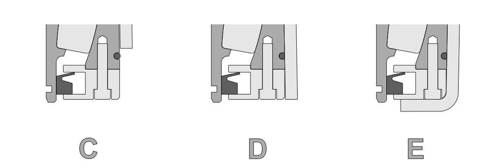 provides the o-ring. (As shown in Picture D) For a bearing mounted internally crush is provide in the same way. The o-ring will be as shown in Picture E. Do not paint or antifoul the seals.