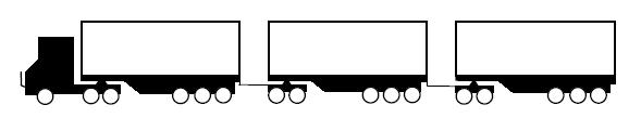 10. The total mass of a road train operating at general mass limits must not exceed 42.5t unless the prime mover is fitted with a dual drive tandem axle group. 11.