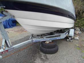 The trailer has both wheel clamp and hitch lock for