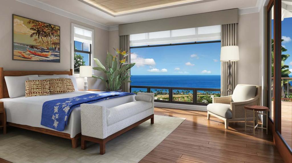 Artist Rendering Master Bedroom Kukui ula Realty Group, LLC. Preliminary designs, dimensions, renderings & specifications are not final and are subject to change.