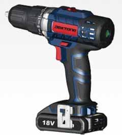 Dextone Family's New Members CORDLESS DRILL Option I : Drill without hammer function 10mm 1-sleeve keyless chuck 18+1 torque settings 2-speed selection button Injection brand logo (optional) Option