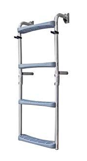 316 st. steel ladder and adjustable anti-slip steps in grey plastic.