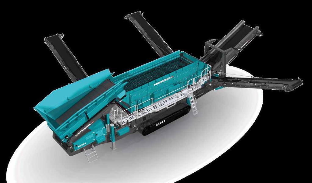 H RANGE 28 29 H6203 The Powerscreen H range features horizontal screens ideal for handling high volumes of sticky materials and for the exact, fine sizing demanded in many construction contracts.