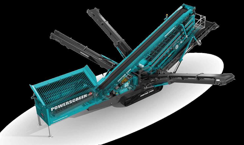CHIEFTAIN 10 11 CHIEFTAIN 2100X The Powerscreen Chieftain 2100X is designed for medium to large scale operators who require large volumes of high specification products.