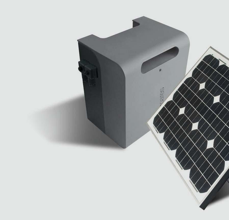 go green Photovoltaic solar power kit for 24 V power supply, with battery box.