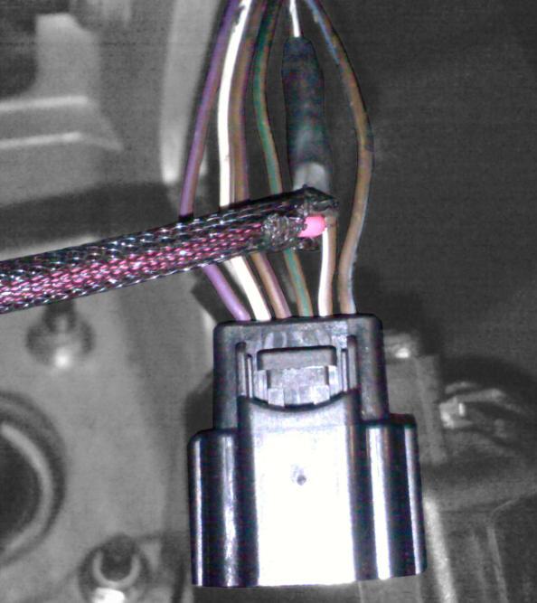 -Pink Wire - Throttle Position Sensor (TPS) PIN #12 The pink wire is located in the Co-Pilot harness inside the cab. Locate the TPS connector at the top of the accelerator pedal arm under the dash.