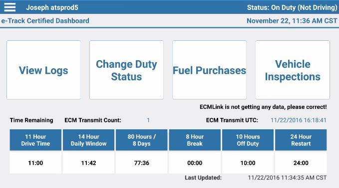 Change Duty Status The Driver Application contains a lot of Automation including the ability to automatically set a Drivers Duty Status based upon vehicle movement.