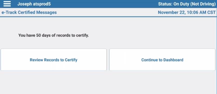 Login Certifying Logs: Driver Daily Logs must be certified by the driver each day.