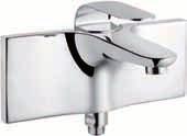 A40673EXP Built-in Bath/Shower Mixer -3 Way Diverter (Exposed part) Spout length: 174 mm. Concealed part includes cartridge with flow rate and temperature limiter.