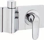 ) Finish set consisting of: Rosette, bath spout, handle and 3-way diverter included. Without concealed part. A40671EXP concealed part must be installed during wall application.