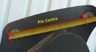 0) This should be the same as stated on the JBA Serial Tag. Check pin Centres are in range Use a ruler to check pin centres of all attachments being used. image 2.0 (image 2.