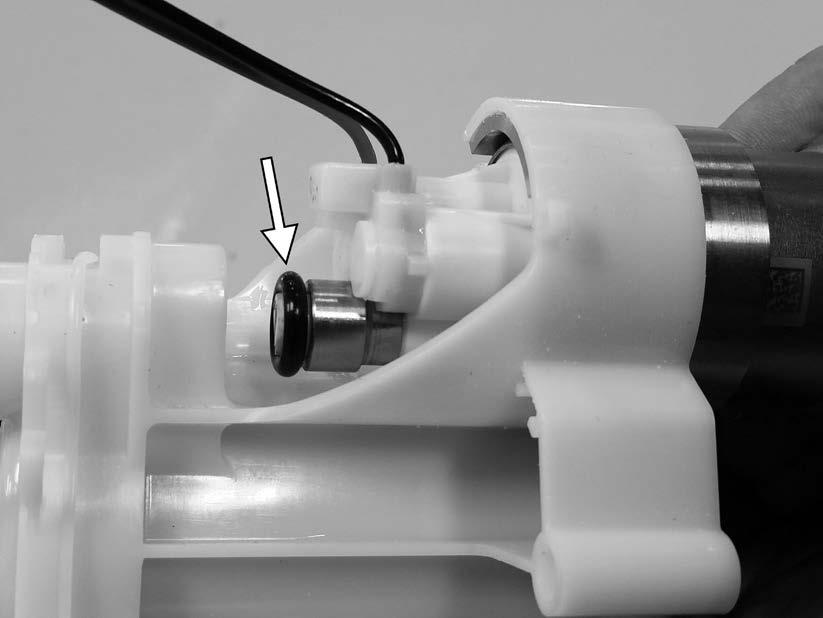 37) Install the supplied pump outlet adapter on the top of the APR fuel pump and push all the way down. Lubricate and install the o-ring onto the end of the pump outlet.