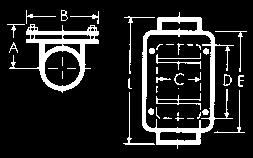 Figure 1 Fittings and dimensions (mm) (continued (1)(2) Short pipes with rectangular access door Size Above ground Below ground A B