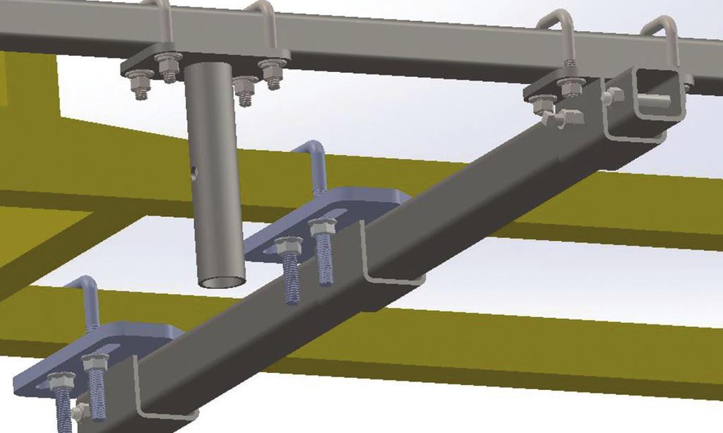 This will not 7 4 5 affect the installation of the 60 Y-DROP brackets. Figure 4 Figure 4 Step With the threads pointing down, install U-bolt () on the top of the OEM primary boom.