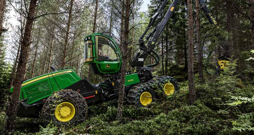 The versatile and durable sixwheeled 1170G from thinning to regeneration harvesting.
