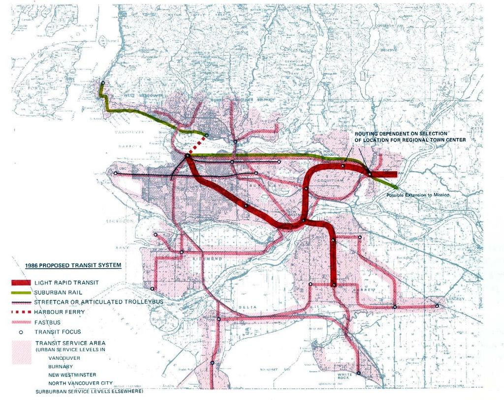 Proposed Transit System (1975) Source: