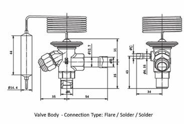 (inch) [inch] [mm] RFK-24001 TX 2 flare / flare 1/2 - - RFK-24002 TEX 2 flare / flare / flare 1/2 - - RFK-24003 TX 2 flare / solder - 12 - RFK-24004 TEX 2 flare / solder / solder - 12 -