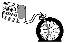 Roadside Emergencies 8. Inflate the tire to the pressure listed on the tire label located on the driver s door or the door jam area.