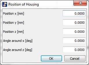 If you like to remove the housing file form the model, please use the same function again, but do not select any file in the dialog. 7.2.