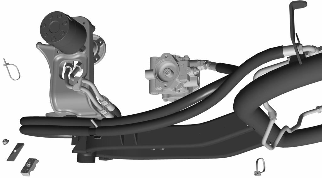 Figure 9 Gas Engine. Wire tie. Cover plate. Bolt 7. Hydraulic pump attachment.