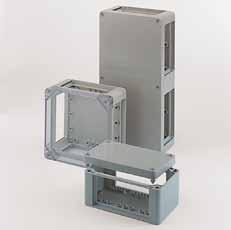 Polyester flange 14 Plastic enclosure with flange openings for automation technology Combination options with other polyester flange enclosures Snap lock technology Included in delivery: Plastic