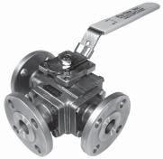 3 & 4 Way Ball Valves Multi-Port Transflo Series 1LB Flanged End/Full Port, Prices are for T or L Ports Page 3-2018 1 2 MPF15-SS
