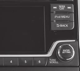 CLOCK SET/ADJUSTMENT FM/AM/SAT RADIO WITH COMPACT DISC (CD) PLAYER (if so equipped). Press the ENTER/SETTING button to show the Settings screen on the display. 2.