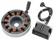 CYCLE ELECTRIC ALTERNATOR KITS Kits include stator, rotor, regulator and mounting hardware Designed for low speed output and smoother charging to the battery DC Amps at DC Amps at Alternator Retail