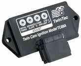 DAYTONA TWIN TEC TC88A PLUG-IN IGNITION Wide timing advance adjustment range accommodates stock to highly modified engines Digitally set RPM limit (100 RPM steps from 3,000 to 9,900 RPM) Full support