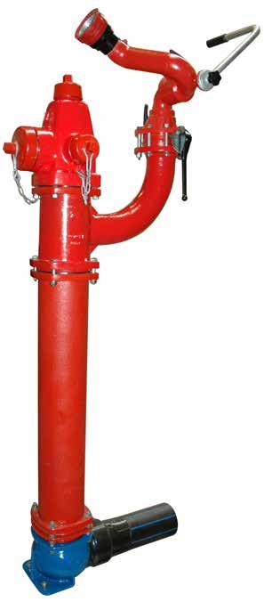 DRY BARREL MONITOR FIRE HYDRANTS Monitor hydrants are primarily used for installation in chemical and petrochemical industrial plants as well as refineries, tank farms, airports and other plants with