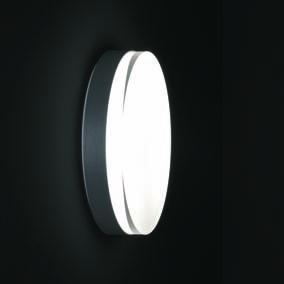 models Surface-mounted wall luminaire ascinating surface-mounted wall luminaire, with white powder coated luminaire housing and offset steel band in powder-coated silver, black or white.