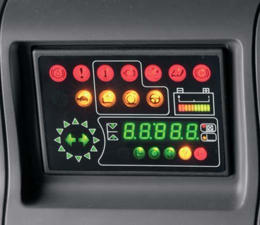 Lift height preselector is programmable for up to 99 shelf levels for safe,
