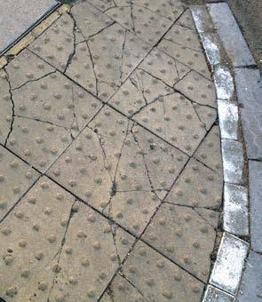 TACTILE PAVING Cracked concrete pavers are a thing of the
