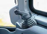 fatigue. Transmission gear shifting is simplified with thumb push buttons.