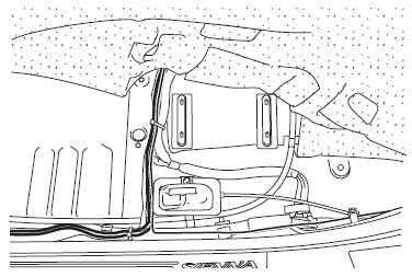 Fig. 4-3 Installed base brackets (x2) (e) Insert base bracket studs through the cut holes, remove the release paper from the butyl cushions; then