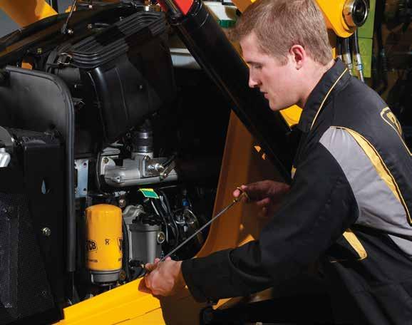SERVICEABILITY. WE VE MADE SURE THE JCB 3CX WILL PROVIDE MAXIMUM UPTIME BY VIRTUE OF BEING INCREDIBLY EASY TO SERVICE.