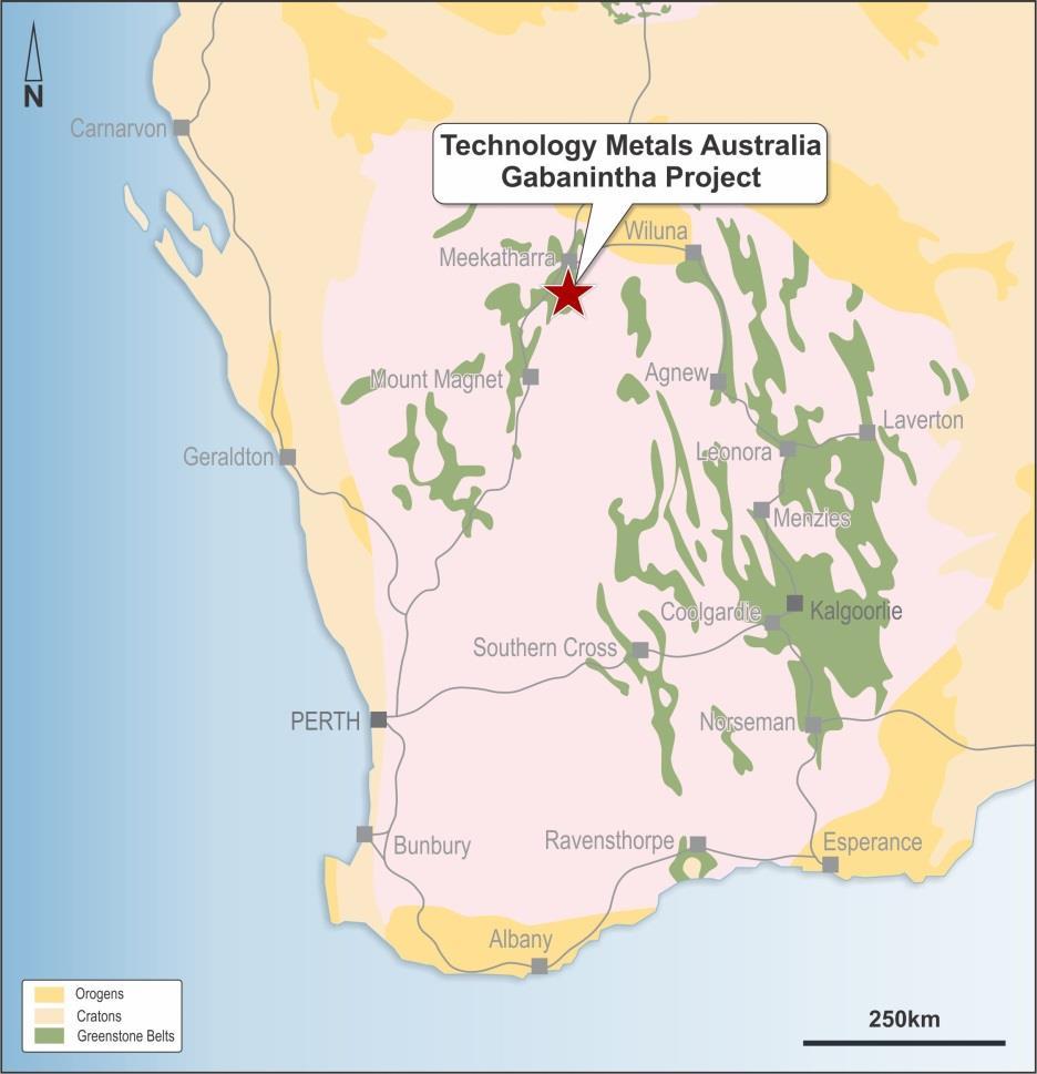 Gabanintha Project Located 40km SE of Meekatharra in Western Australia. Five granted tenements.