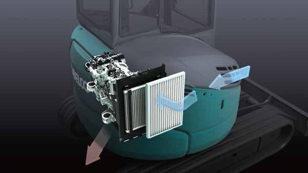 The new Energy Conservation Mode saves even more fuel, and Kobelco s proprietary indr Cooling System ensures quiet operation, protection from dust, and easy maintenance.