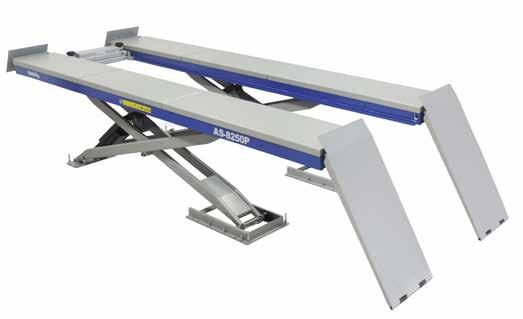 Specialists in vehicle lifts and garage equipment Scissor Lifts AS-8250P 5T Alignment Scissor Lift This machine has all the advantages of a 4 post lift without the restrictions of the posts taking up
