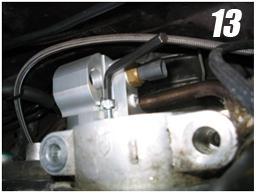 12) Install the LARGER coolant fitting (The one with O-Ring) on the Rear Housing.