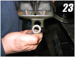 If you decided to do this we recommend that you remove the metal coated washer at the bottom of the coil pack to avoid a rattling sound. 24) Re-Install your Crank Angle Sensor (If you have one).