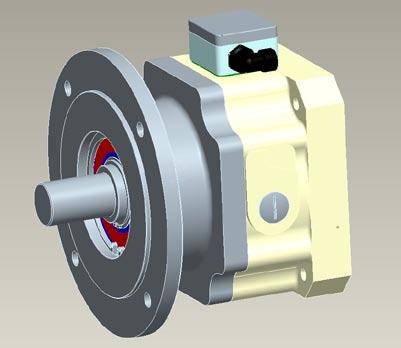 The ROBA -ES shaft coupling is integrated into the brake module. The respective centering diameter and screw-on pitch circles for the servomotor are mounted in the housing flange.