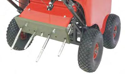 Large pneumatic tyres help to minimise tread marks and allow for fantastic manoeuvrability.