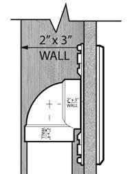 .. Short 90 For 2 x 3 or 2 x 4 Walls Item# 765503W Installers have
