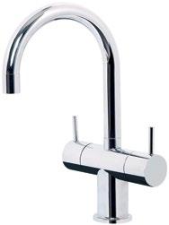 5 litres/min Right hand 2943 Left hand 226296 1 35 0 Basin mixer 29 Twin handle sink mixer curved spout large 2946 0 35 0