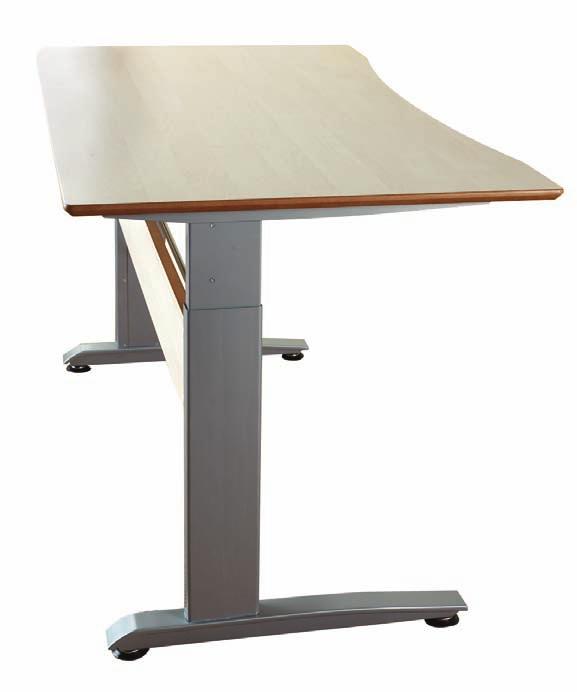 single pedestal electric height adjustable desk frame SERIES 5017 FEATURES High quality motor for quiet and reliable movement Mobile workstation with locking casters cul and CE
