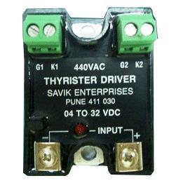 Thyristor Driver Thyristor Drivers are used to generate suitable current pulses in order to drive the thyristors, the frequency, phase length, sequence, etc, of these pulses are affected by the