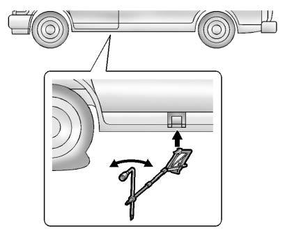 294 Vehicle Care Front Flat: Assemble the jack (1) together with the jack handle (5), one